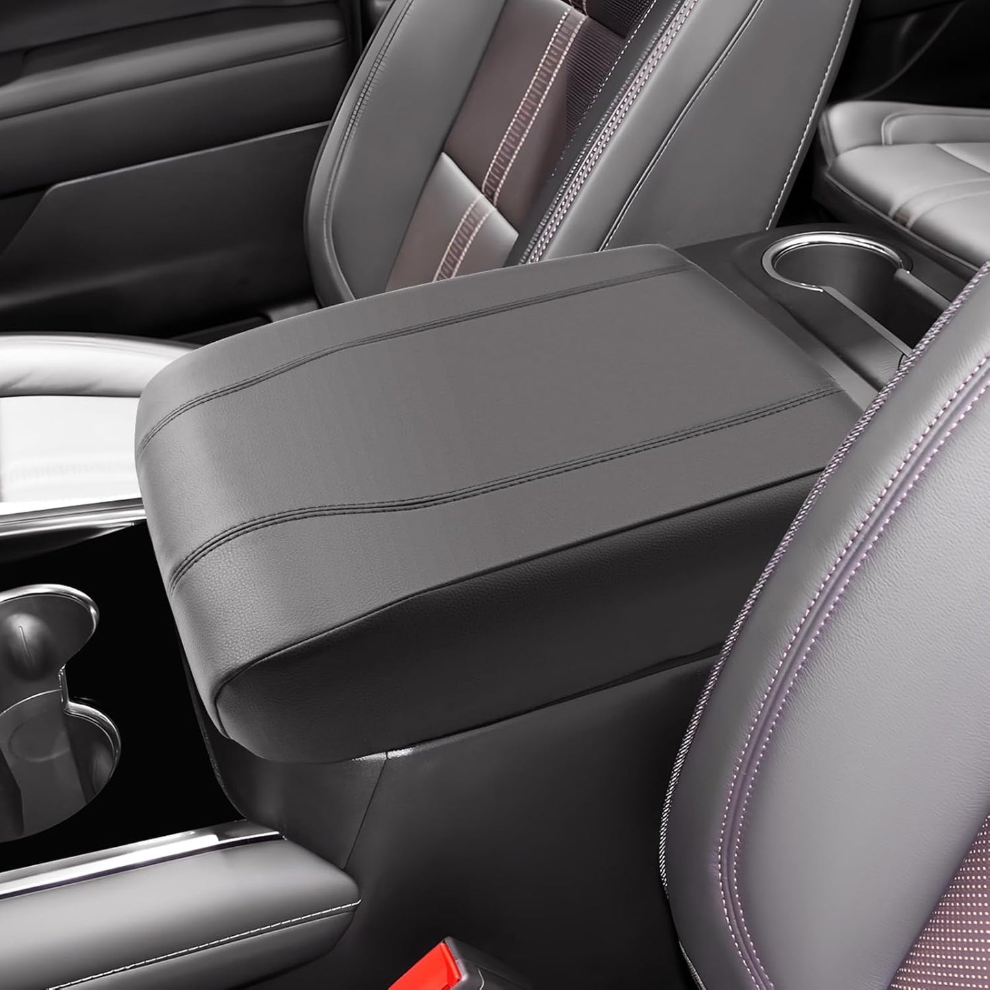 SKTU 2025 Tahoe Center Console Cover for 2025+ Chevrolet Tahoe/Chevrolet Suburban Armrest Cover 2025 Chevy Tahoe/Chevy Suburban Seat Box Cover 2025 Chevy Tahoe Accessories Center Console Cushion