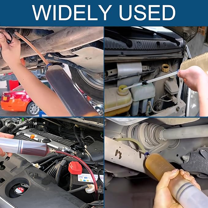 200cc Fluid Transfer Pump, Oil Extractor Pump for Oil Change, Oil Syringe, Manual Oil Extraction and Filling Pump with Two Hoses, for Automotive, Motorcycle, Marine & Equipment Maintenance.