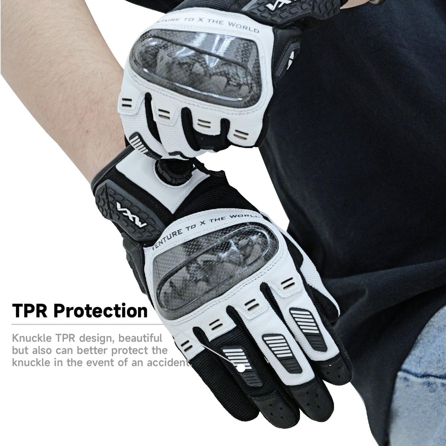 VXW High Protection Motorcycle Gloves for Men - Gel Palm Sliders& Joints Protection Design, High-Speed Sports Gear for MTB/ATV/BMX/Motocross/Racing/Dirt Bike Gear