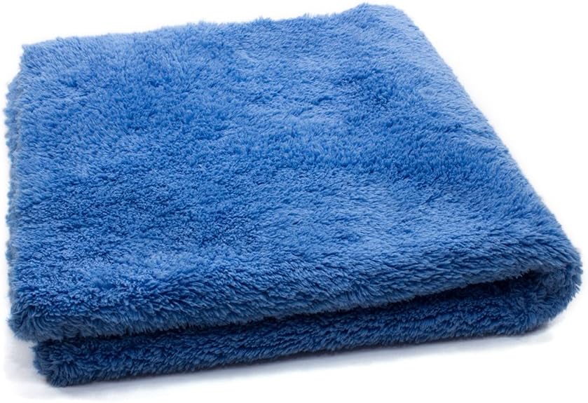 Autofiber Korean Plush Premium Edgeless Microfiber Detailing Towels - Pack of 4, Blue (16 inch x 16 inch)