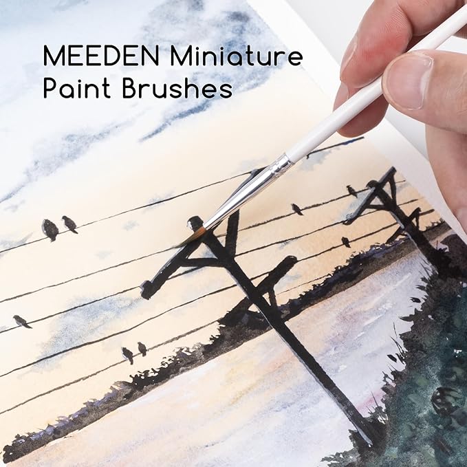 MEEDEN Detail Paint Brush Set - 12 Miniature Art Brushes for Fine Detailing & Art Painting - Acrylic, Watercolor, Oil - Miniatures, Models, Airplane Kits, Nail (2 Pack)