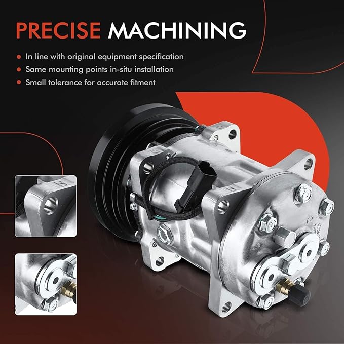 A-Premium Air Conditioner AC Compressor with Clutch Compatible with Caterpillar Models