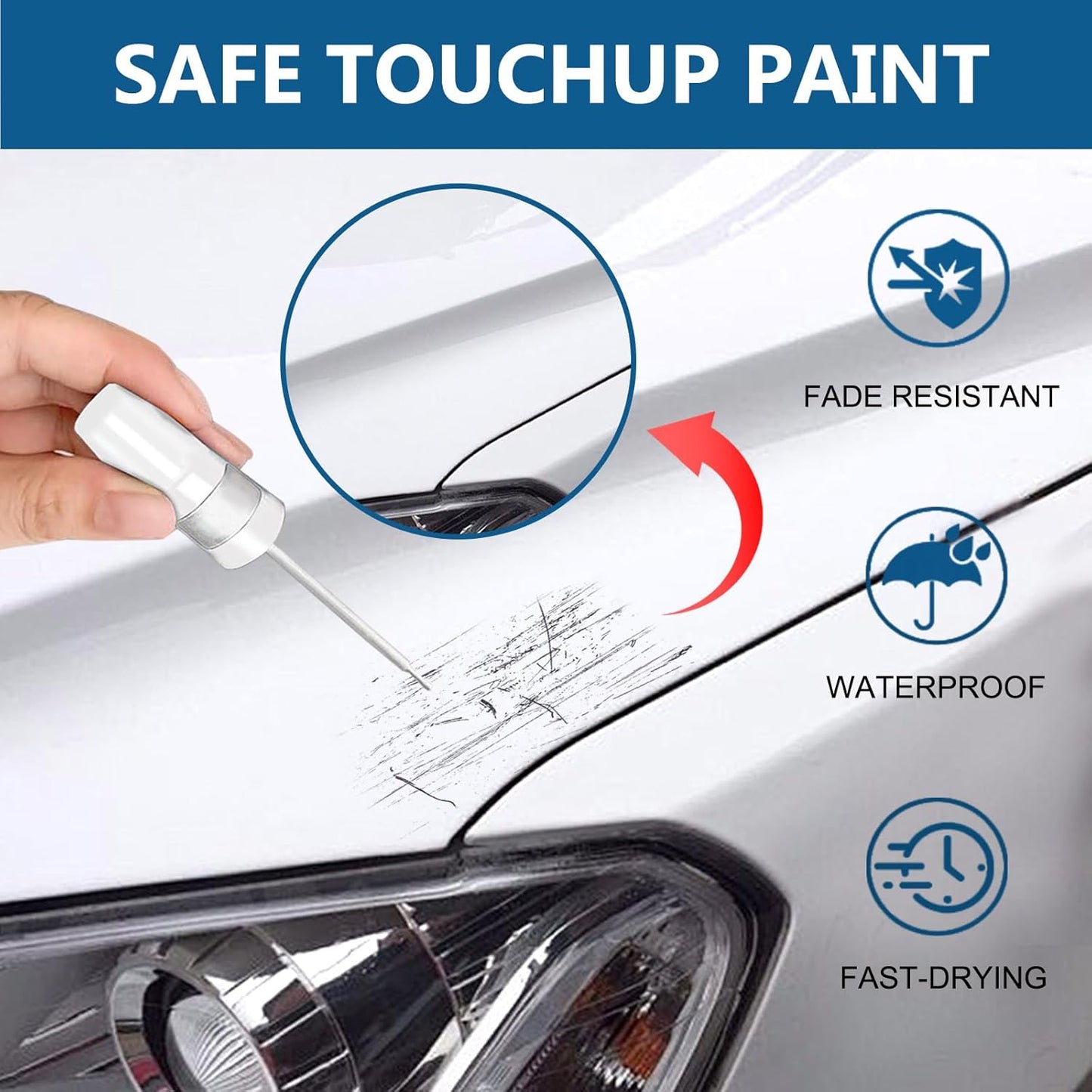 Dark Graphite (A90) Touch Up Paint for BMW-Exact Match 2 in 1 touchup Paint Pen for Chips and Nicks Repair Car Paint Scratch Repair Kit