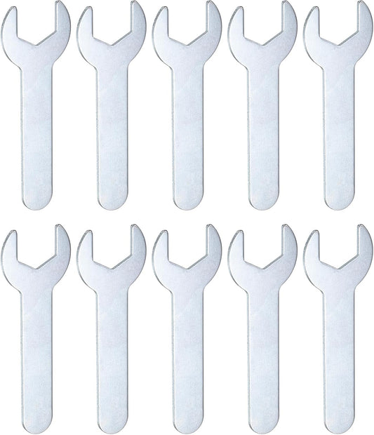 HARFINGTON 10pcs Small Wrench 14x70x1.5mm Metric U-Shaped Single Open Ended Spanner Super Thin Flat Head Galvanizing Wrench for Automotive Repair Furniture Assembly