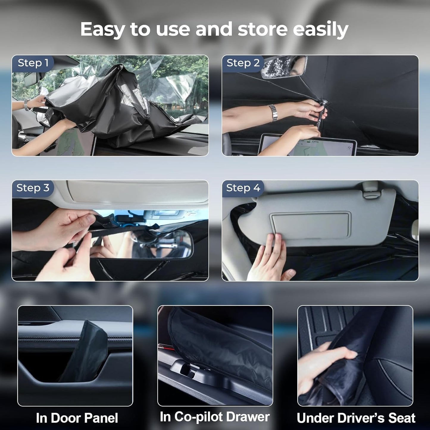 Windshield Sun Shade Umbrella for 2011-2018 Volkswagen VW Jetta Accessories: Custom Fit 210T Silver, Foldable Sunshade Front Window Sun Visor, Blocks UV Rays, Keeps Car Cool for S/SE/SEL/TDI/GLI