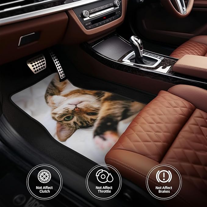 Personalized car mats 4 Pieces Custom Floor mats for Cars SUV Sedan Truck Van add Text and 3D Picture (New Black)