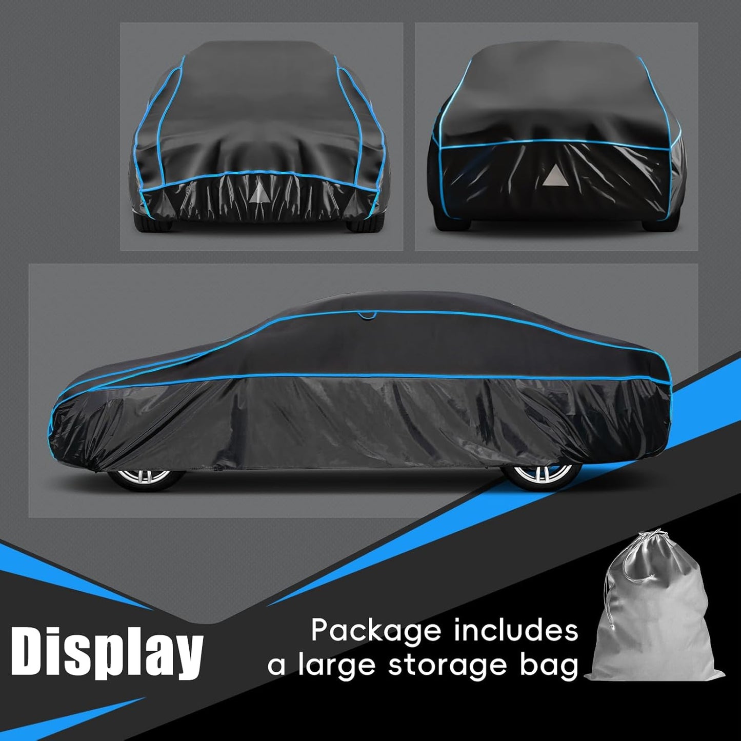 Hail Protector Car Cover, Outdoor Anti Hail Car Covers Thick Multi-Layered EVA, Hail Proof Car Cover Waterproof All Weather, Hail Protection Padded Fit Porsche 911, Chevy Corvette, BMW M2, Etc