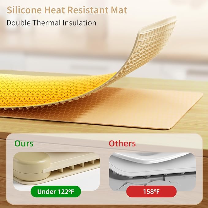 Food Warming Mat,Upgrade Graphene Fast Full-Surface Heating Mat, Electric Warming Tray with 6 Temperature and 6HoursTimer, Portable Rollable Food Warmer Perfect For Parties Buffet and Home Dinners