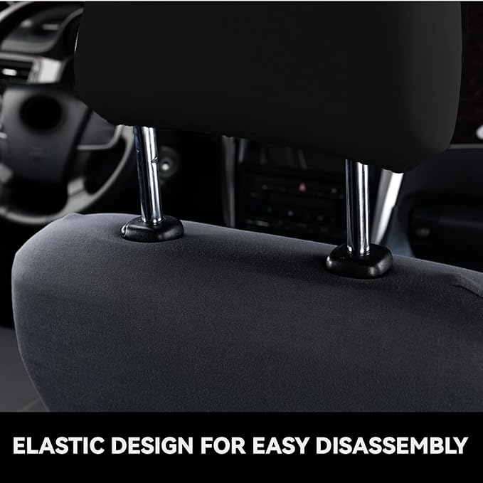 Dujiea 2 Pack Black Cat Eye Car Headrest Covers, Universal Soft Car Seat Head Rest Cover Protector, Vehicle Accessories Fabric Headrest Cover for Cars Vans Trucks