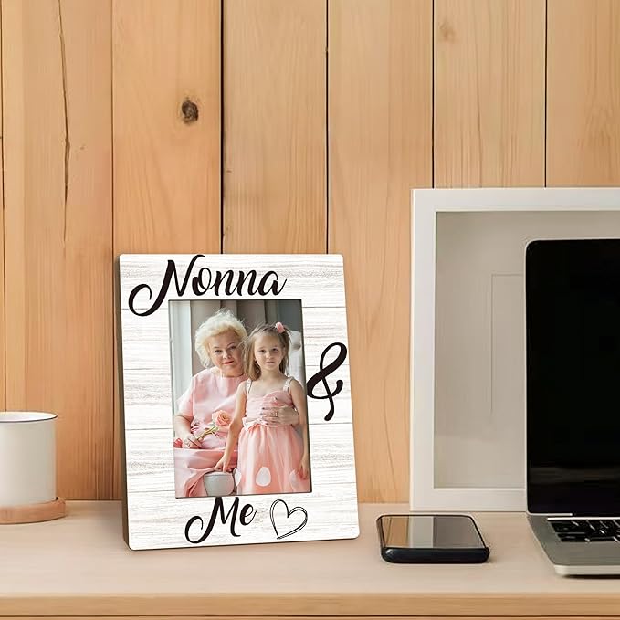 Nonna Gifts Picture Frames - Grandma Photo Frame, Nonnas Grandma Gifts for Birthday from Grandkids Grandchildren, Nonna and Me Picture Grandmother Photo Frames for Home Bedroom Decor, 5x7