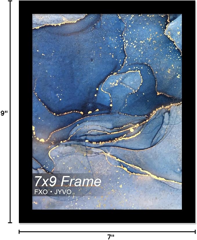 7x9 Picture Frame, Black Frame for 7 x 9 Inch Picture Poster Photo, Light Weight and High Transparent 7 by 9 Frame for Wall - 1 Pack/Black/7"x9"