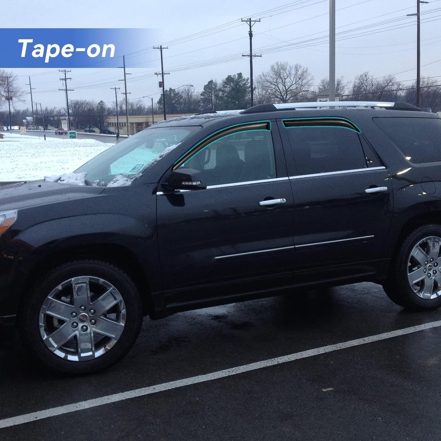 Window Visors Rain Guards Shield for 2007-2016 GMC Acadia, Out-Channel Window Vent Wind Deflectors Visors Shades for 2007-2010 Saturn Outlook 2017 Acadia Limited