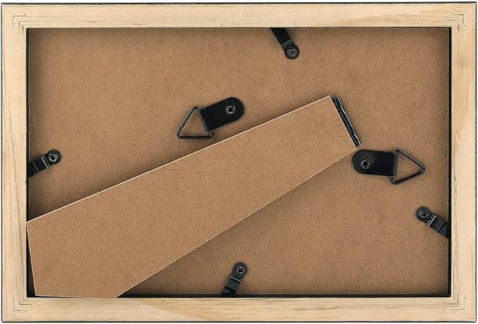 Golden State Art, 8.5 x 5.5 Business License Frame, Black Solid Wood with Tempered Glass, Wall and Table-top Display, Easel Back, 1 Pack
