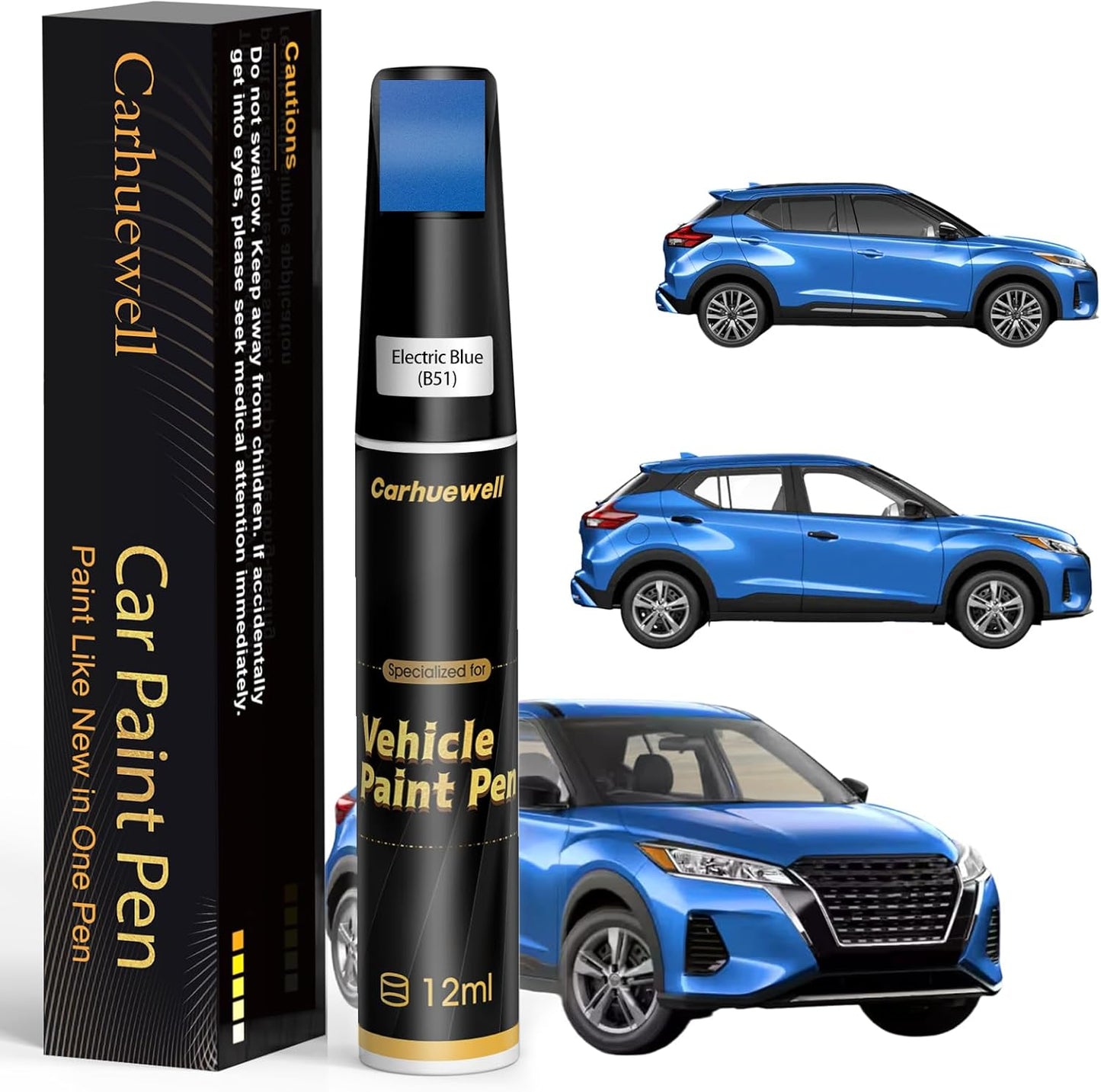 Electric Blue(B51) Touch Up Paint Compatible with Nissan, Exact Match Car Paint Pen Automotive Scratch Repair Remover Kit Quick & Easy Solution for Vehile Chips and Nicks