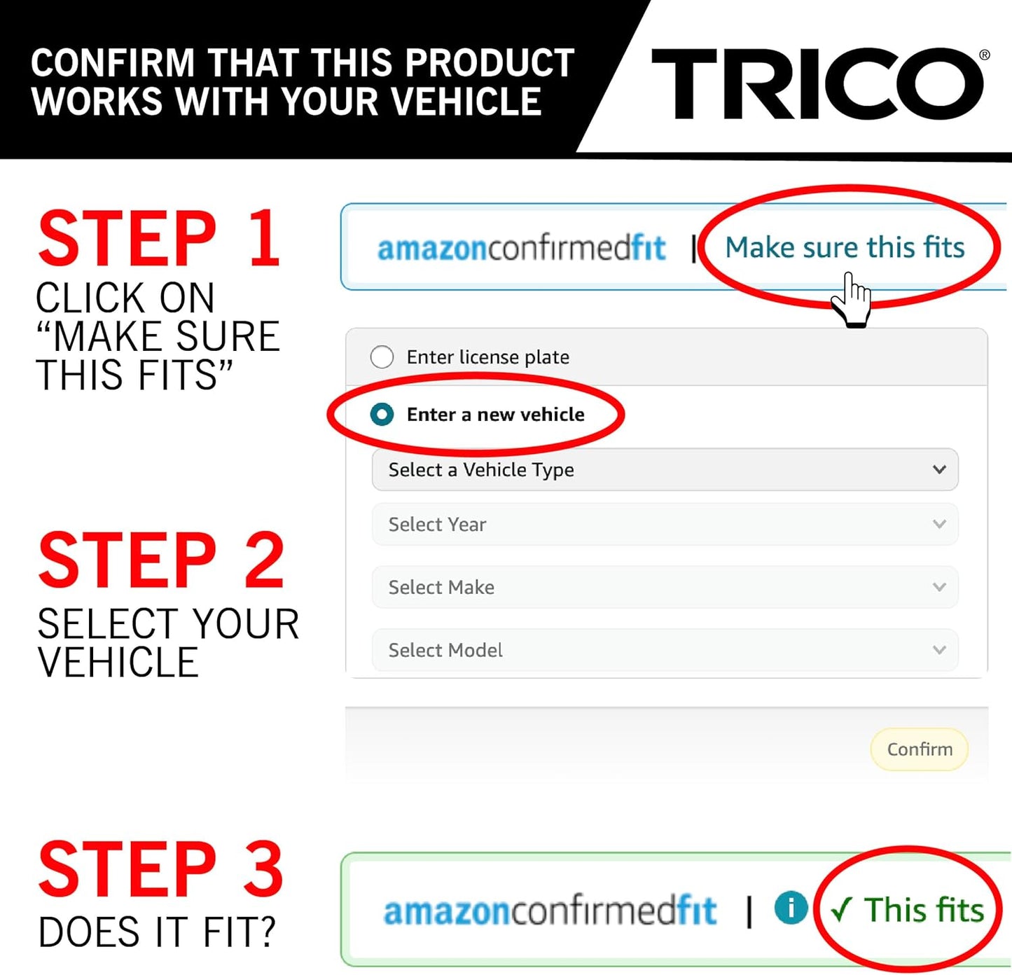 TRICO Diamond 20" + 20" Premium Automotive Replacement Windshield Wiper Blades (Set of 2), Passenger and Driver Side All-Weather Beam Wiper Blades for Select Vehicle Models