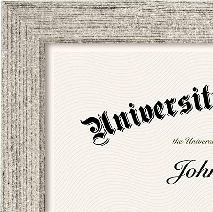 Americanflat 8.5x11 Diploma Frame with Shatter-Resistant Glass - Document Frames with Engineered Wood - Legacy Collection - Certificate Frame for Tabletop and Wall Display - Driftwood
