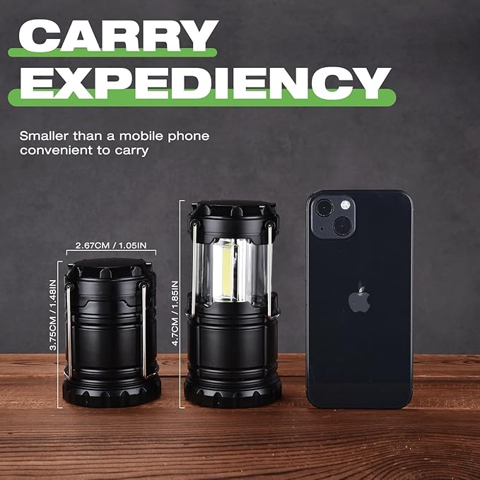 Lantern Collapsible Camping Light, Battery Operated Lanterns LED Super Bright for Power Outages Indoor Emergency Outdoor Camping Hiking Kit (LED-4)