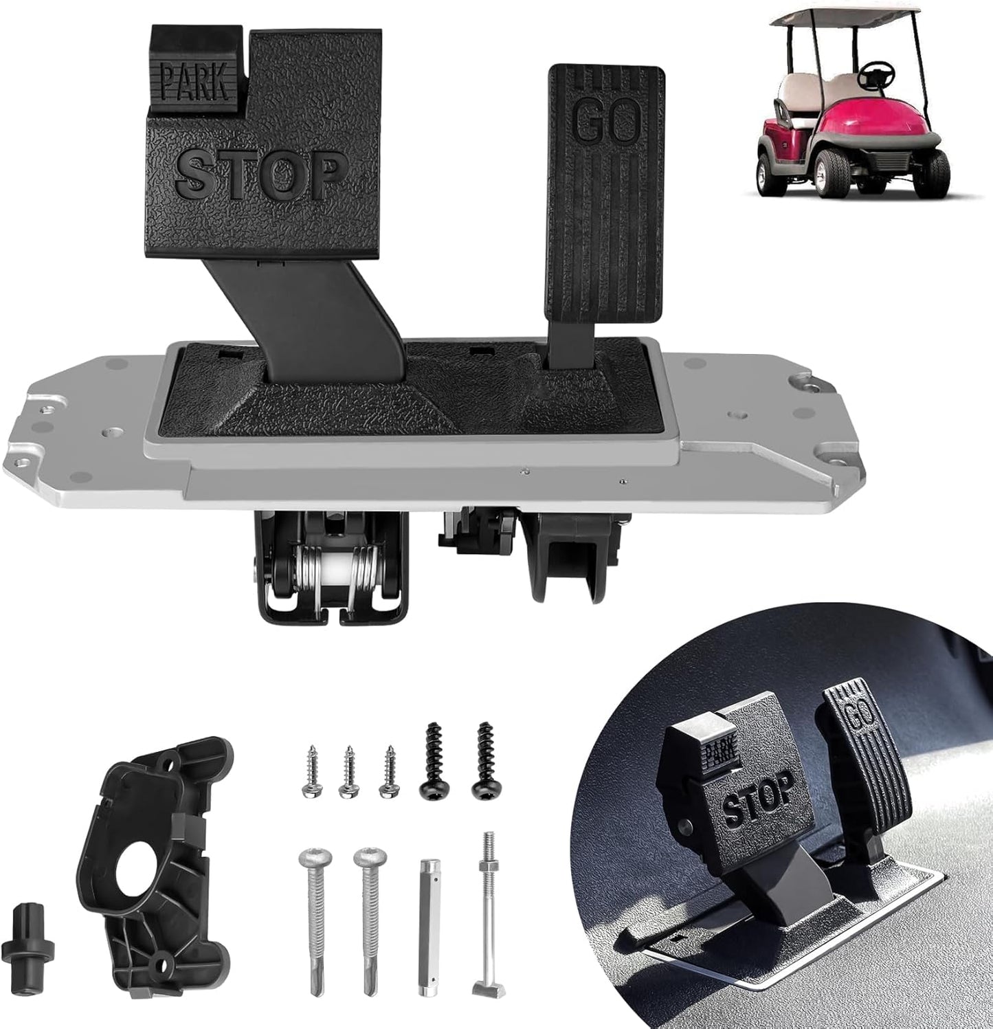 Drive-up Club Car Precedent Pedal Assy with Conversion Kit, Accelerator ASM Pedal&Brake Pedal (2nd gen), Universal for 2004-UP Precedent Onward & 2018-UP Tempo Gas Electric OEM 102500001 103974821