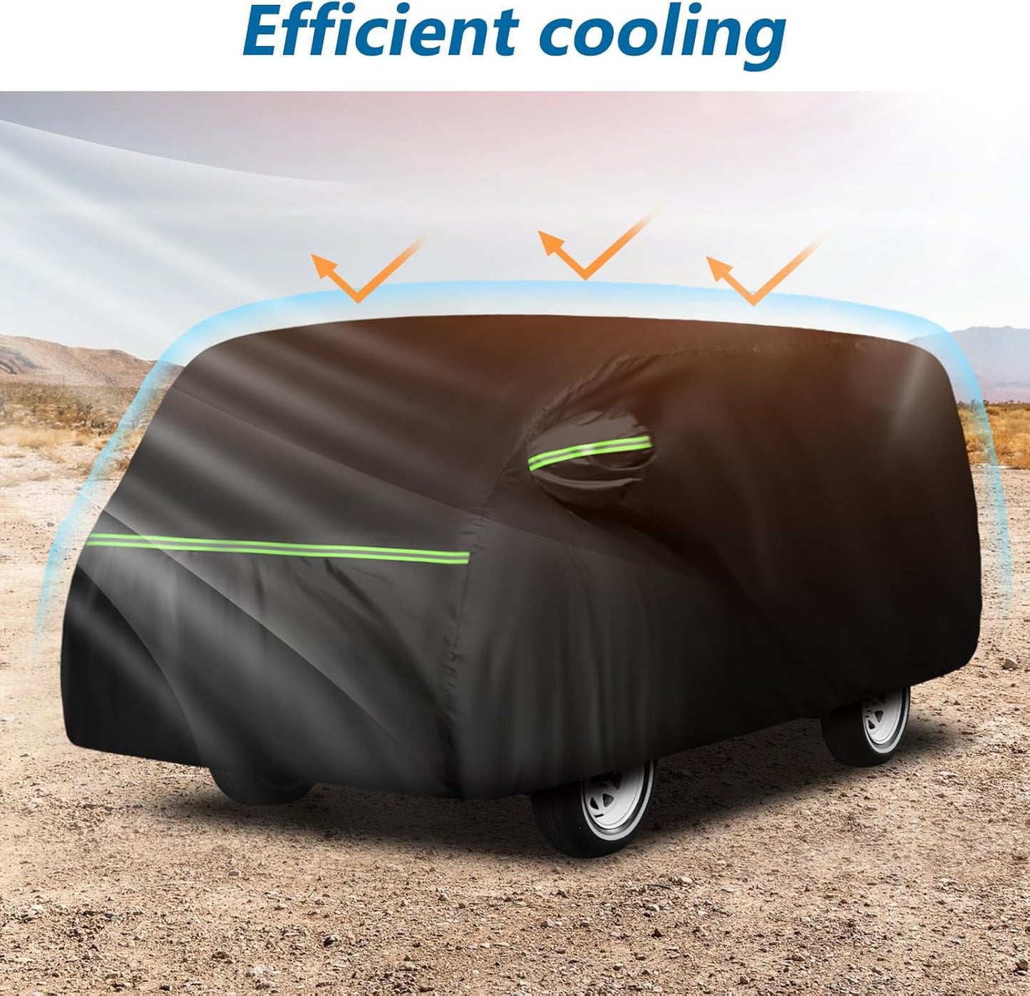 Car Cover for 1964-1970 Dodge A100 for VW Bus T1 T2 T3 1950-1992, 420D Oxford Cloth Sun Heat Protection Outdoor Covers with Driver Side Zipper Windproof Heavy Duty All Weather