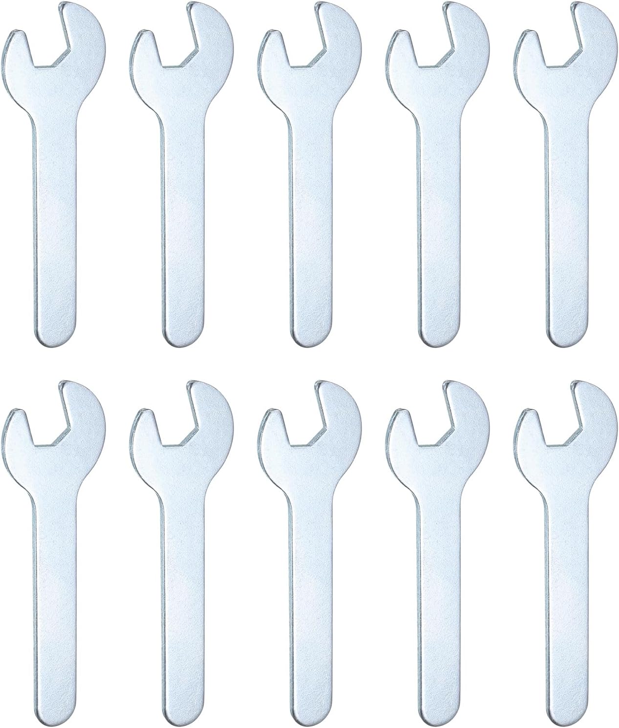 HARFINGTON 10pcs Small Wrench Open End Wrench 8x70x1.8mm Metric U-Shaped Single Open Ended Spanner Super Thin Small Flat Head Galvanizing Wrench for Automotive Repair Furniture Assembly
