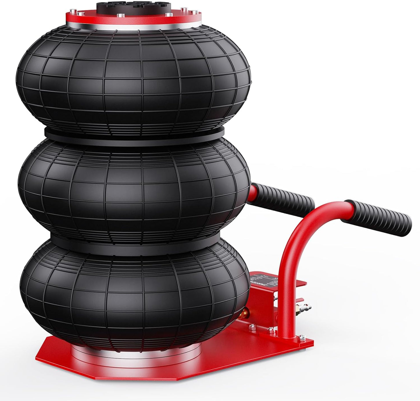 Air Jack, 3 Ton/6600 lbs Car Jack, 3-5 s Fast Lifting Pneumatic Jack with Short Handle, Lift up to 17.7 inch Air Bag Jack for Cars, Garages, Repair(Red)