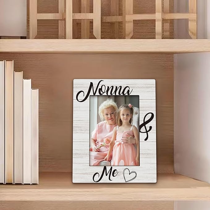 Nonna Gifts Picture Frames - Grandma Photo Frame, Nonnas Grandma Gifts for Birthday from Grandkids Grandchildren, Nonna and Me Picture Grandmother Photo Frames for Home Bedroom Decor, 5x7