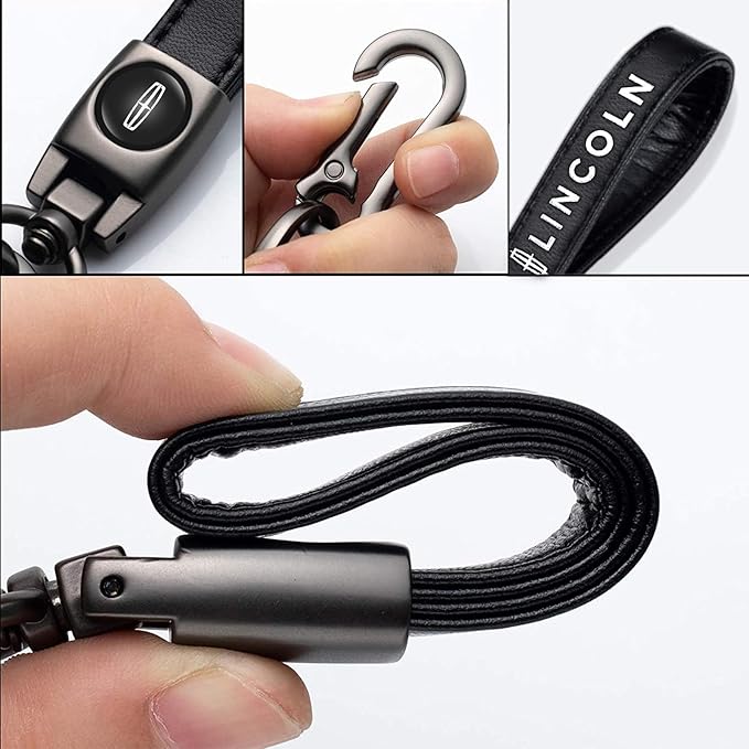 Combo of Car Tire Valve Caps&Car Key Chain Cars Compatible with Lincoln MKC Nautilus Aviator Navigator MKZ Continental, 4pcs Car Tire Dust Caps& Car Keychain Accessories
