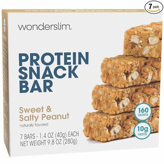 WonderSlim Protein Snack Bar, Sweet & Salty Peanut, (7ct)