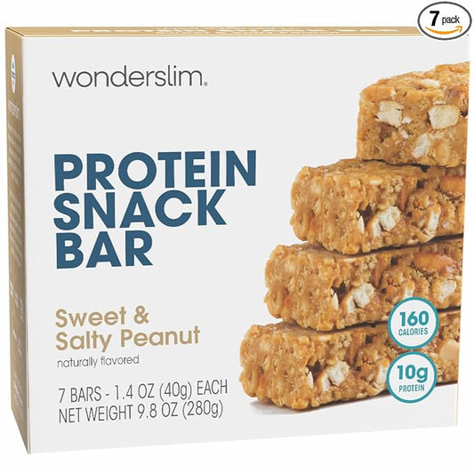 WonderSlim Protein Snack Bar, Sweet & Salty Peanut, (7ct)