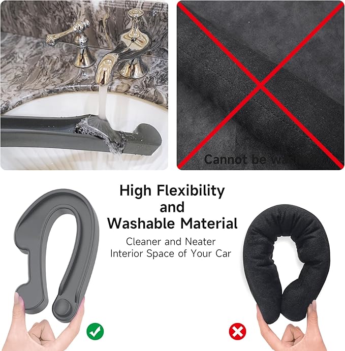 Car Seat Gap Filler Set of 2, 3IN1 Seat Side Gap Filler Plug with Storage Slot & Hook Function, Soft Foam Universal Fit Car SUV Truck Fill Gap Between Seats Console Organizer（Narrow Gray）