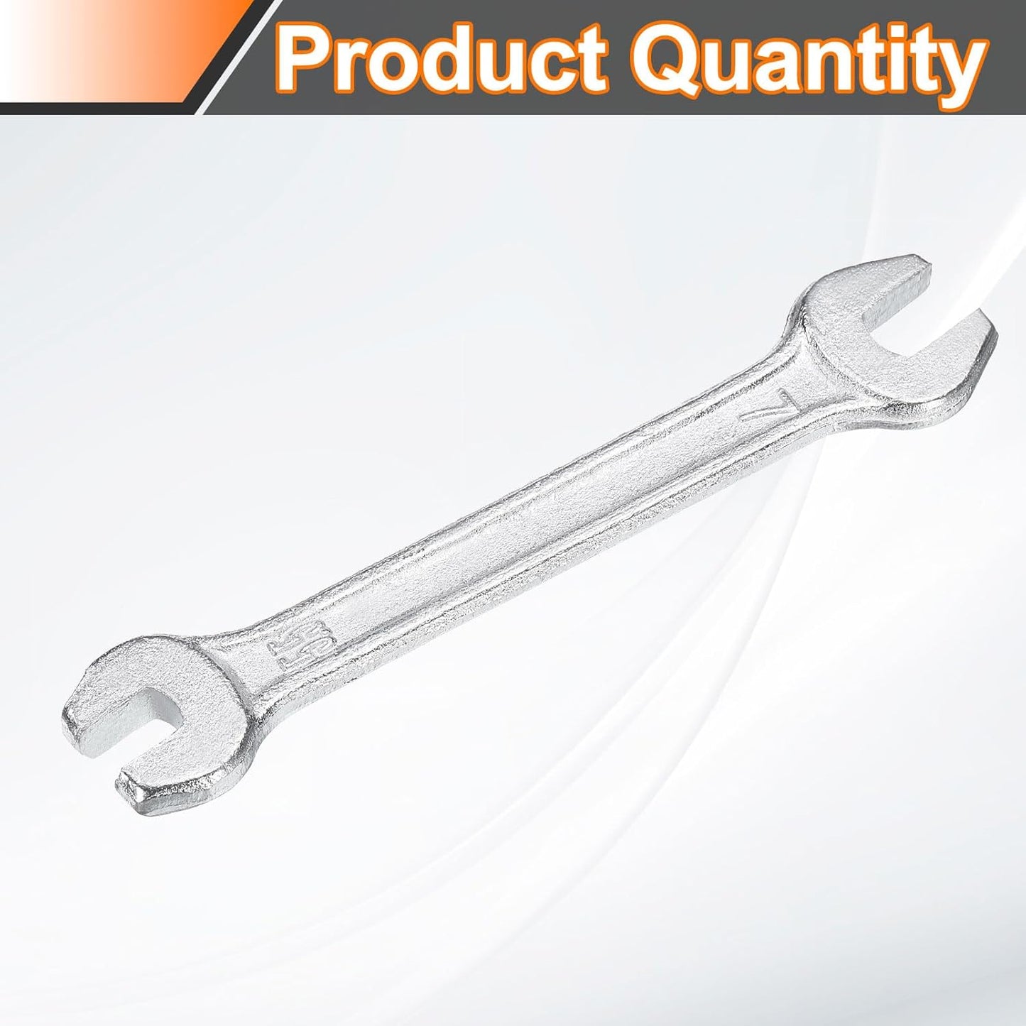 HARFINGTON Double Open End Wrench 5.5mm x 7mm Metric 15 Degree Offset Angle Small Flat Head Wrench Galvanizing Open Ended Spanner for Automotive Repair Furniture Assembly