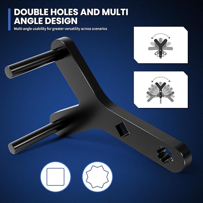 Lower Control Arm Prying Tool Kit,1/2" Drive Suspension Removal Tool,Specialty Bushing Tool with 2 Pry Bar Wrench Adapter Head & Extension Poles,4PCS