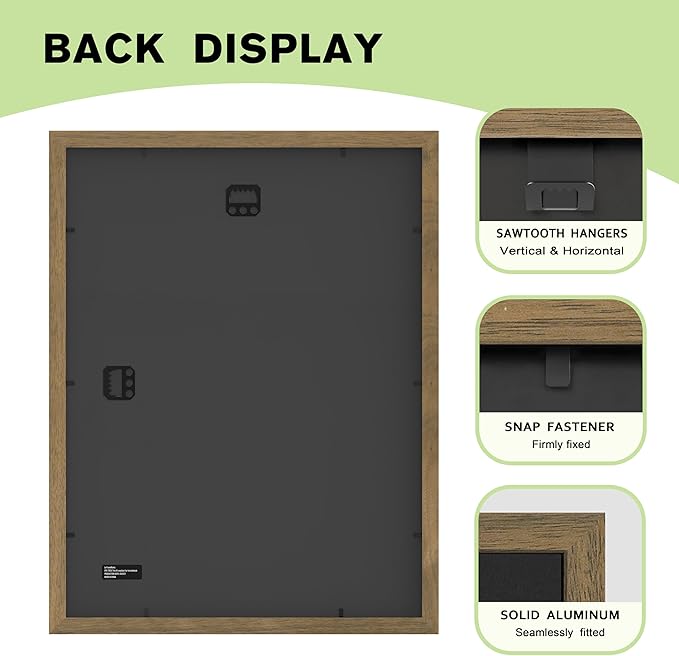 FrameWorks 2-Pack, 12x16 Matted to 8x12 Picture Frame, Dark Oak ??Classic Wooden Photo Frame with Tempered Glass, Modern Matte Finish for Prints, Posters, Certificates & Wall Decor ??Gallery-Ready