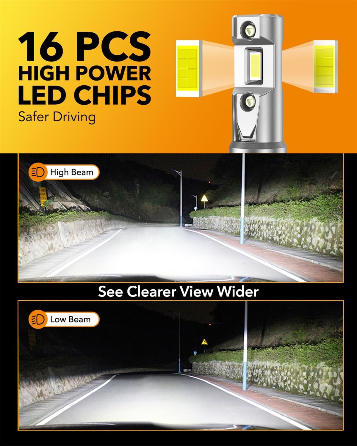 OXILAM 9005 9006 LED Bulb Combo HB-3 HB-4 Bulbs, 80000LM 900% Ultra-Bright, 5 Min Quick Install, 20 Years Lifespan, No Flicker, Plug and Play, Pack of 4