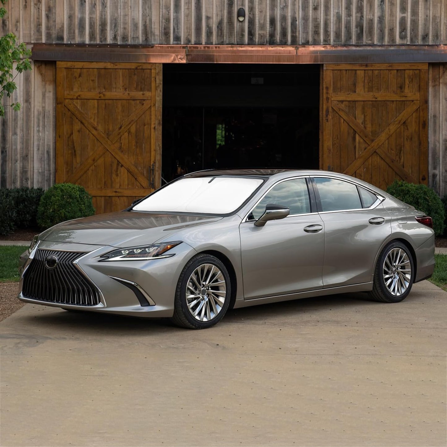 Sun Shade Car Sunshade for Lexus ES ES300h/ES350 2019-2024 2025 Accessories Windshield Cover Sun Visor for Lexus ES Front Window Shield 240T Silver Coating Reflective Polyester Protector Block UV Ray