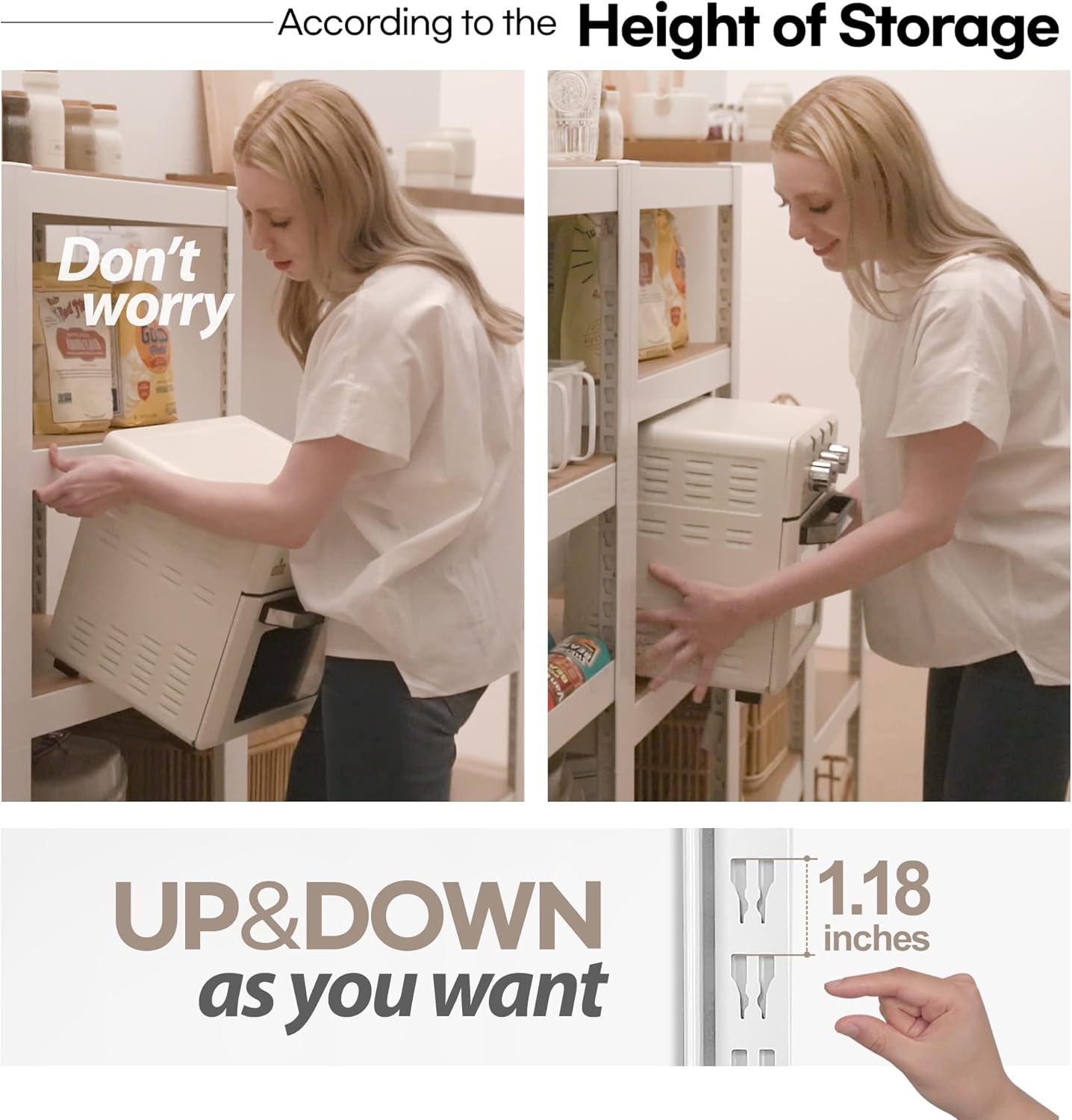 HOMEDANT House 5-Tier Laminated Metal Shelving Unit Adjustable Storage Utility Rack Heavy Duty Shelves Organization Multipurpose Shelf Kitchen Garage Pantry Closet 4Pack