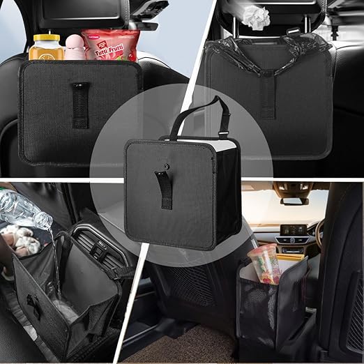 car Trash can,Collapsible/Foldable Car Trash Can, Hanging Car Trash Bag,Hanging Waterproof Leakproof Trash Can,Leakproof Car Trash Can,(3 Gallons)