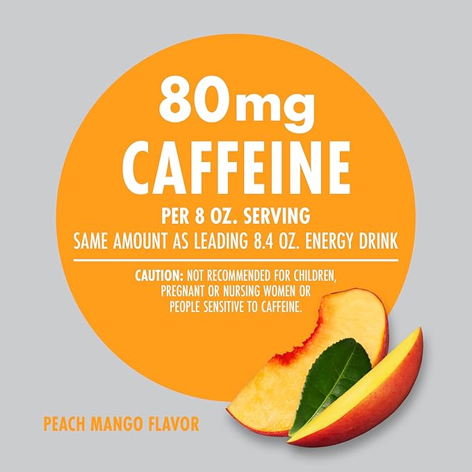 V8 Energy Peach Mango Energy Drink, 8 fl oz Can (12 Pack)