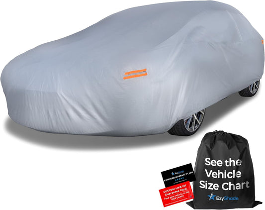 EzyShade 10-Layer Waterproof Sports Car Cover. See Vehicle Size-Chart for Accurate Fit. All Weather Outdoor Covers. Camaro Challenger Firebird GTO Classic Cars Sun Snow Rain. Size C5 (See SizeChart)