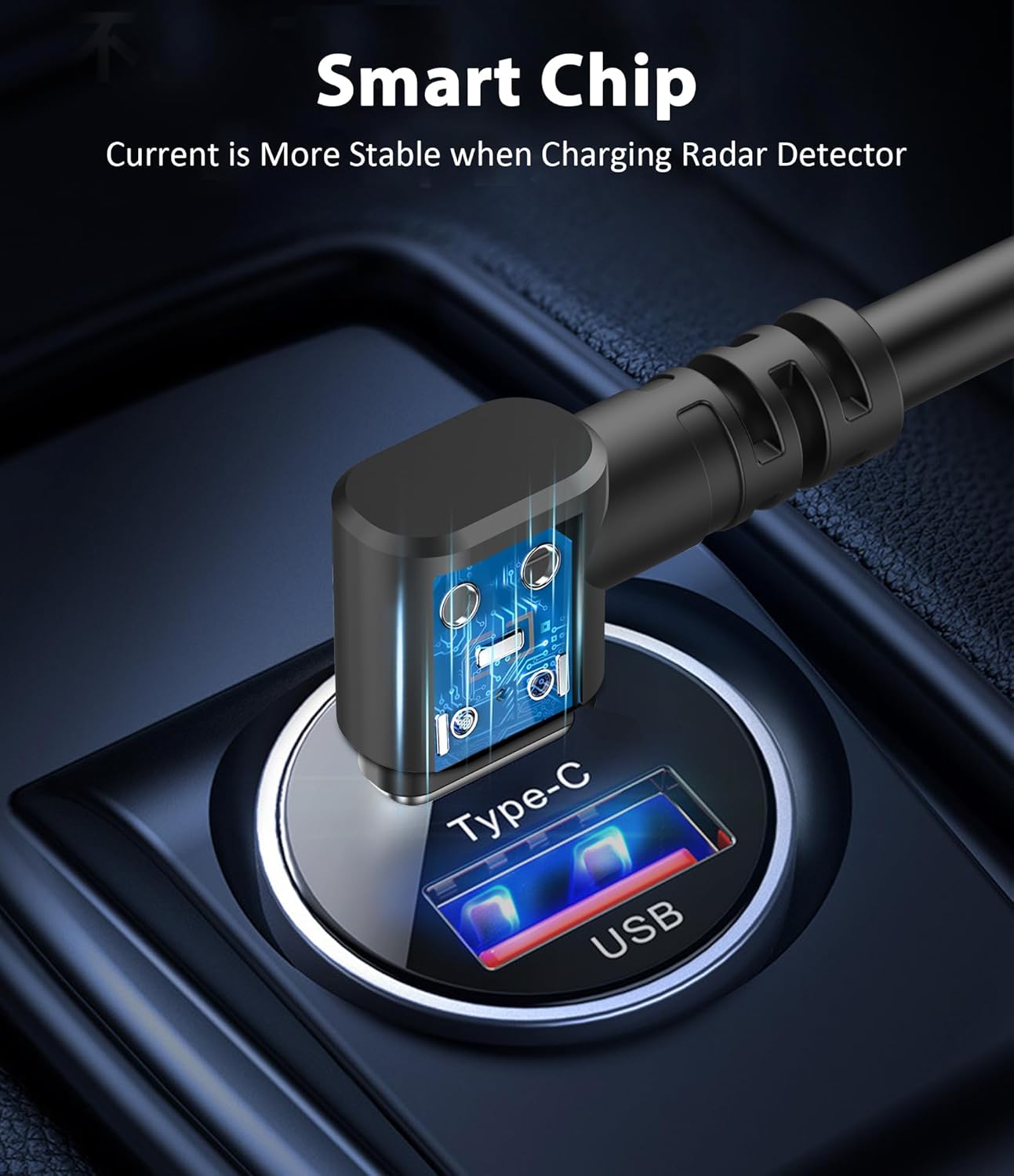 Radar Detector Cable, Type C to RJ11 Plug Cable,for Escort Radenso XP Uniden Beltronics Cobr Whistler Radar Detector,Replacement Power Cable for Radar Detectors