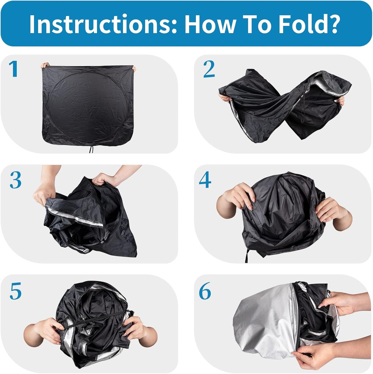 INSAUTO for VW Jetta 2020 Windshield Sun Shade Sunshade 2 Layers Front Window Shield for 2019-2026 Volkswagen Jetta Windshield Cover 210T Reflective Custom Fit Sun Visor Blocks UV Ray Car Accessories