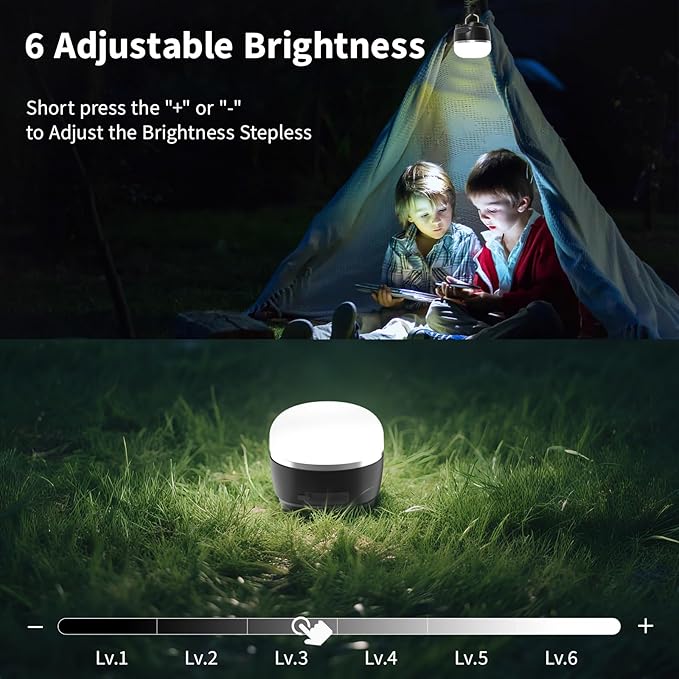 8000mAh LED Camping Lantern Rechargeable, 1000LM Emergency Lights for Home, 6 Brightness Adjustable Camp Light with 4 Light Modes, Waterproof Tent Light for Hurricane, Power Outages, Hiking