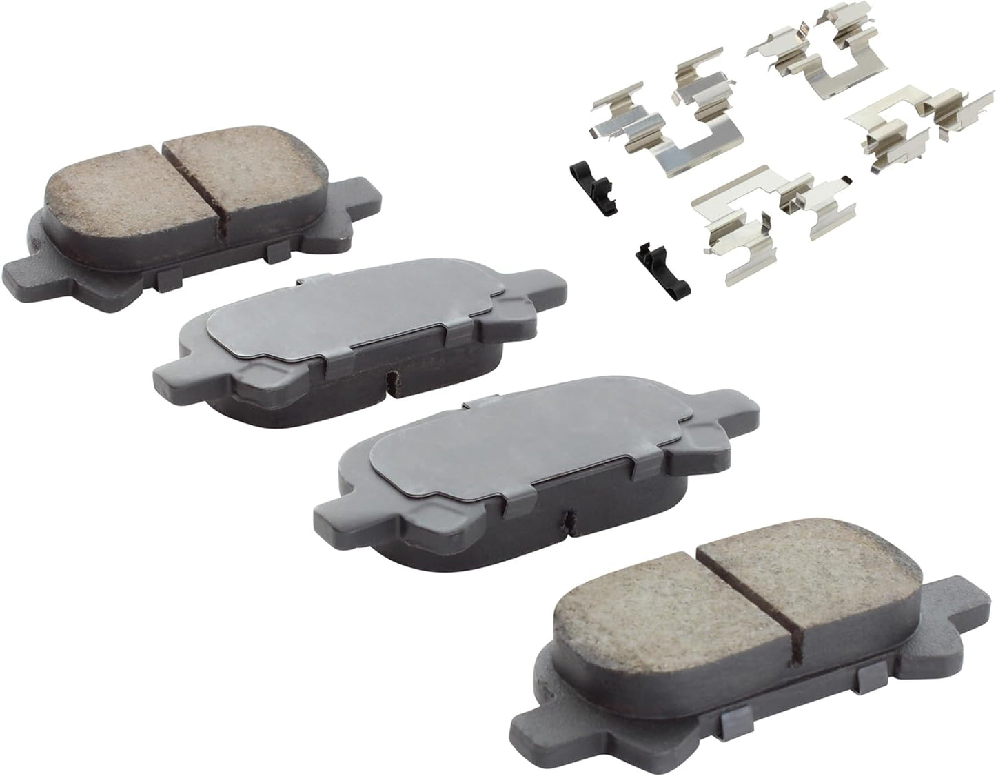 Premium Ceramic Rear Brake Pads (1001-0828C) Compatible with Toyota Avalon 2005-2007, Toyota Camry 2002-2006, Toyota Solara 2004-2008