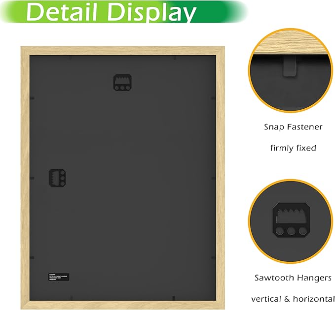 FrameWorks 2-Pack, 12x16 Matted to 8x12 Picture Frame, Natural Oak ??Classic Wooden Photo Frame with Tempered Glass, Modern Matte Finish for Prints, Posters, Certificates & Wall Decor ??Gallery-Ready