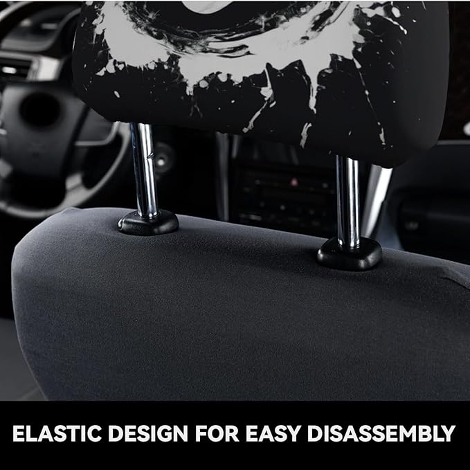 Dujiea 2 Pack Dog Paw Car Headrest Covers, Universal Soft Car Seat Head Rest Cover Protector, Vehicle Accessories Fabric Headrest Cover for Cars Vans Trucks