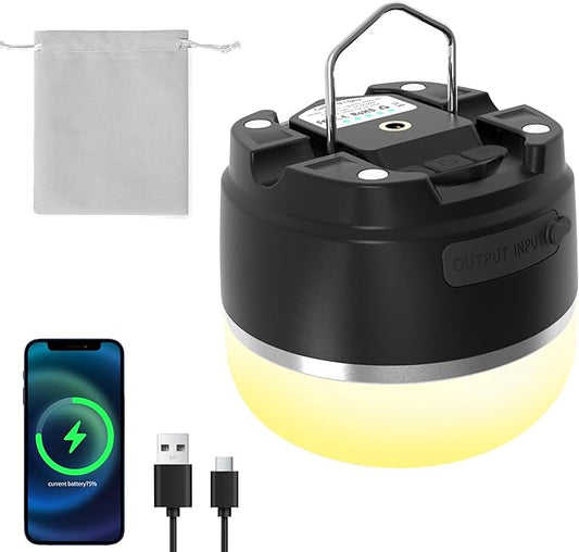 8000mAh LED Camping Lantern Rechargeable, 1000LM Emergency Lights for Home, 6 Brightness Adjustable Camp Light with 4 Light Modes, Waterproof Tent Light for Hurricane, Power Outages, Hiking