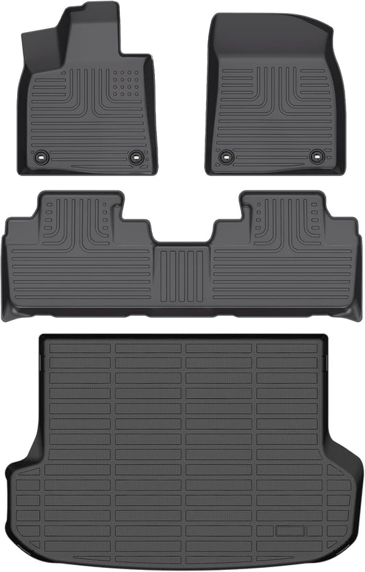 Wayhigh-All Weather Floor Mats and Cargo Mat Set Fit for Lexus RX 2016-2022 RX350 | RX450h (Not for RXL) TPE Car Mats Waterproof Heavy Duty Rubber Floor Liners for Lexus RX Accessories