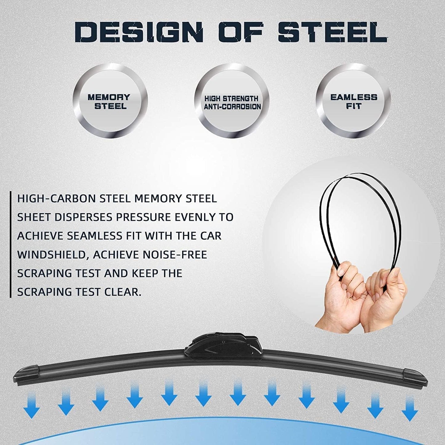 AUTOBOO 22"+21" Windshield Wipers with 12" Rear Wiper Blade Replacement for Dodge Durango 2011 2012 2013 2014 2015 2016 2017 2018 2019-2023, Jeep Grand Cherokee-Original Factory Quality (Pack of 3)