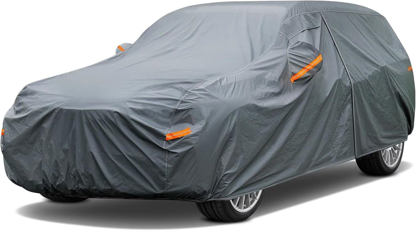 16 Layers SUV Car Cover Waterproof All Weather Heavy Duty, Universal Fit Subaru CrossTrek, Audi Q3, Kia Soul/Seltos, Honda Element, Hyundai Kona, Nissan Kicks, Toyota CHR, vw Taos etc.