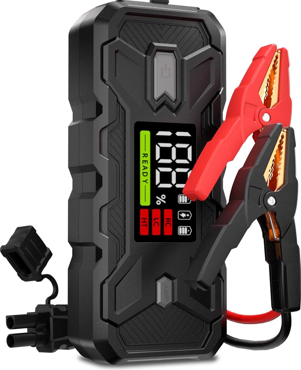 Jump Starter Battery Pack 3000A: 12V Car Battery Booster for 8.0L Gas/Diesel Engines, Force Start Car Battery Jumper with PD65W Fast Charge Powerbank, Safety Smart Jumper Cable, Emergency LED Lights